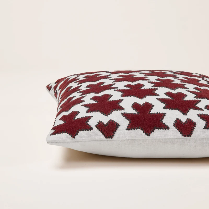 Housse de coussin KAKTUS rouge sangria