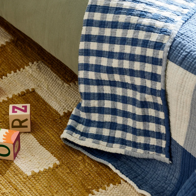 Plaid JEANIE bleu orage