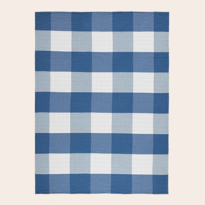 Plaid JEANIE bleu orage