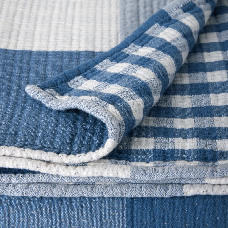 Plaid JEANIE bleu orage