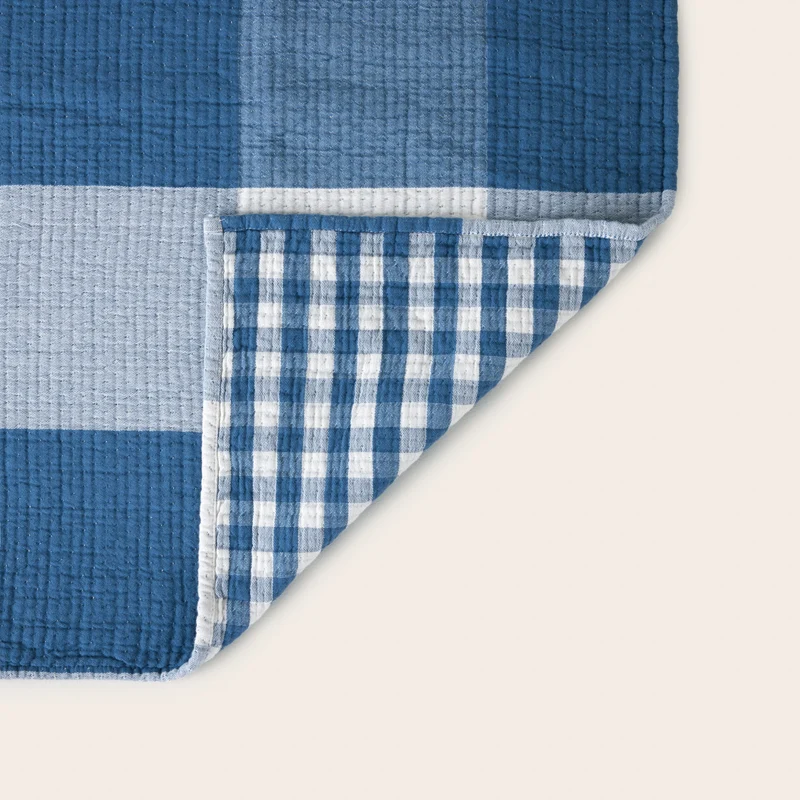 Plaid JEANIE bleu orage