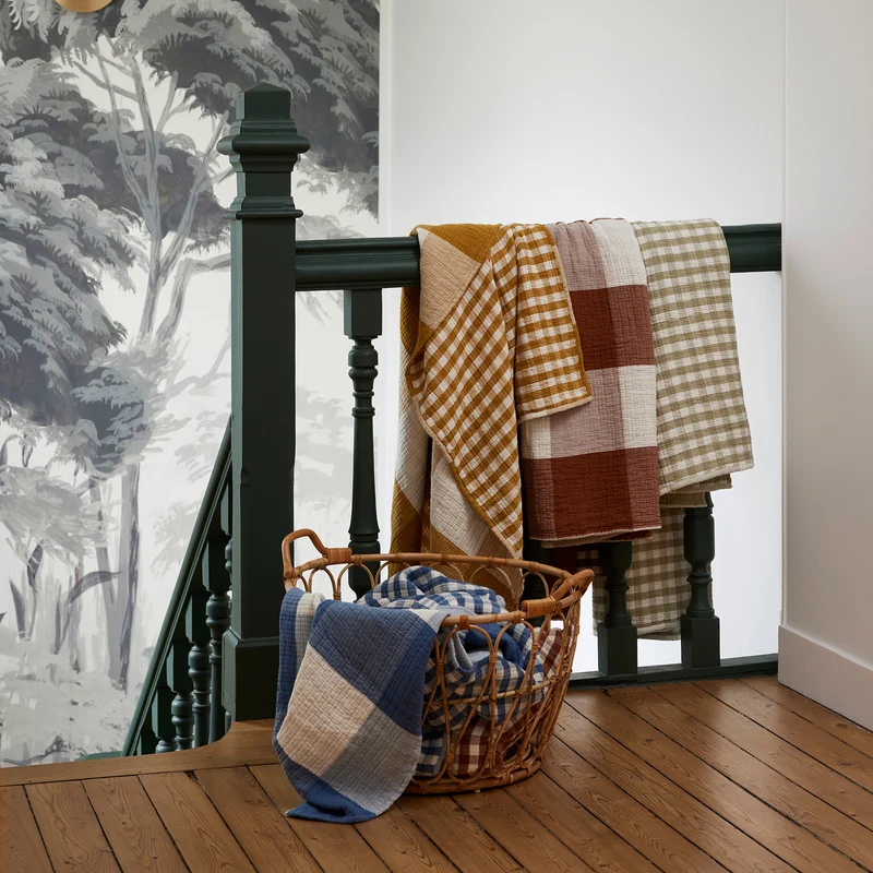 Plaid JEANIE bleu orage