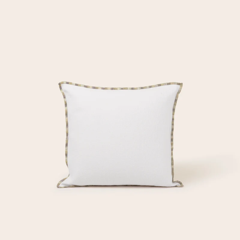 Housse de coussin GHABY blanc et bourdon en dégradé