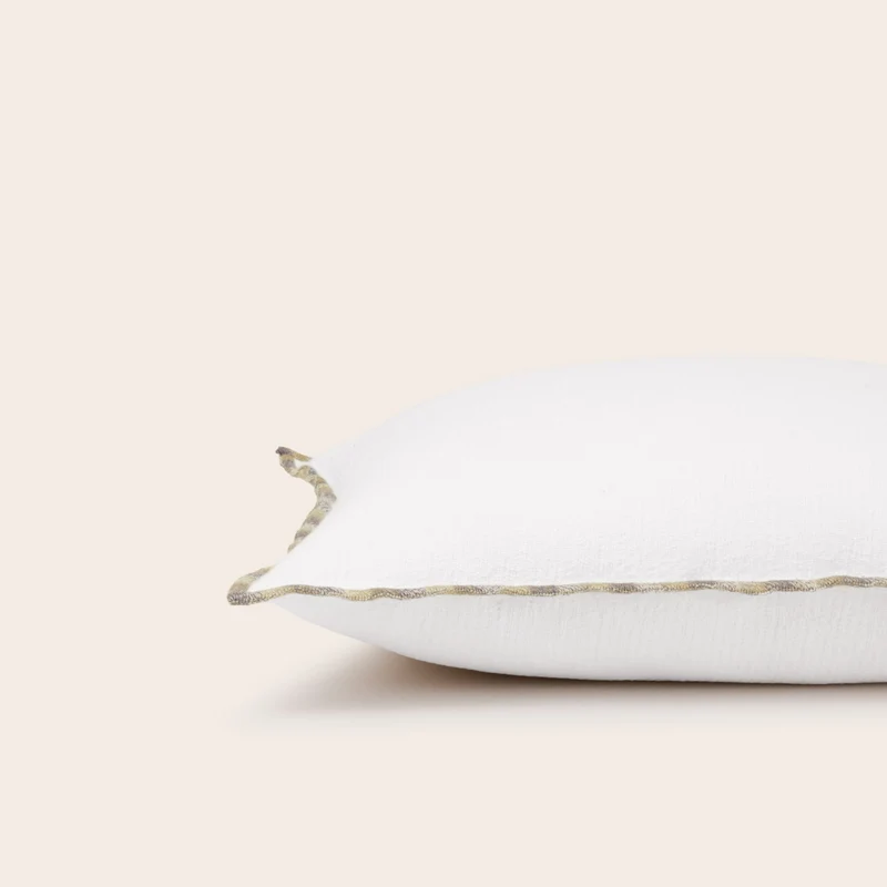 Housse de coussin GHABY blanc et bourdon en dégradé