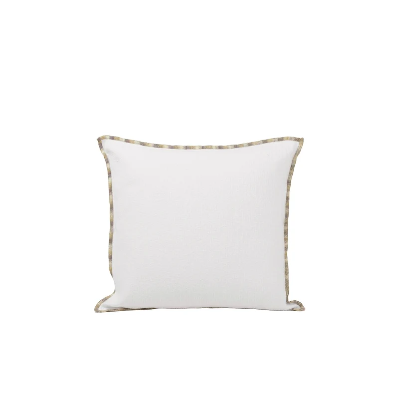 Housse de coussin GHABY blanc et bourdon en dégradé