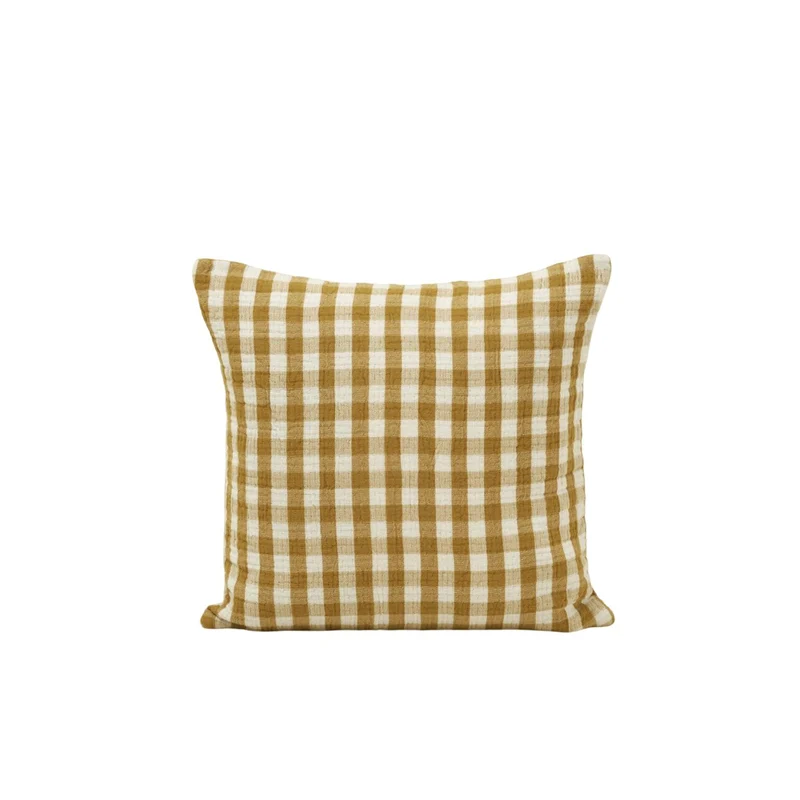 Housse de coussin JEANIE jaune ocre