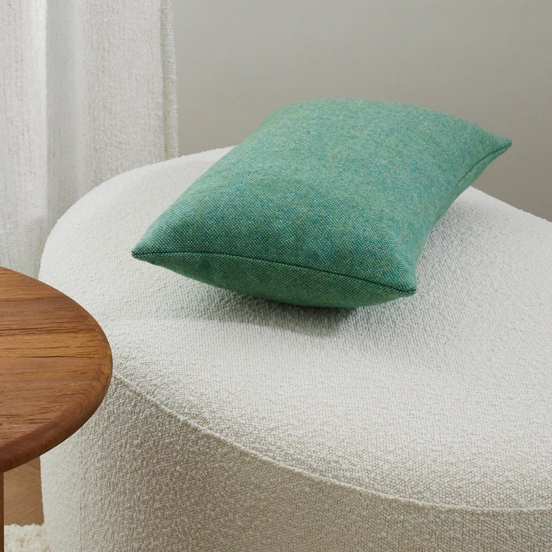 Housse de coussin NERIO chiné mentholé