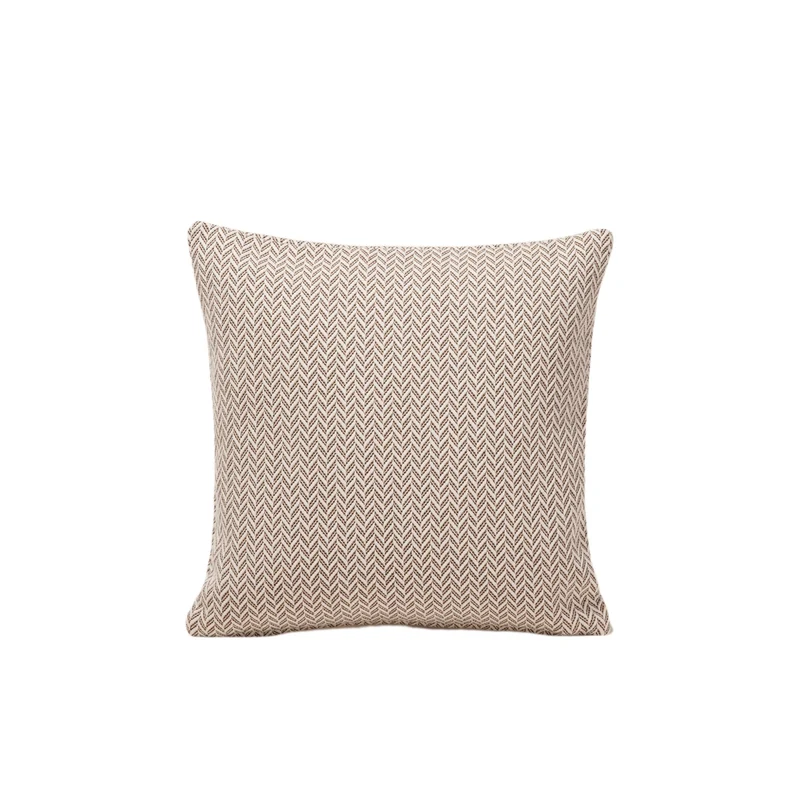 Housse de coussin ALEJANDRO écru ocre et noir
