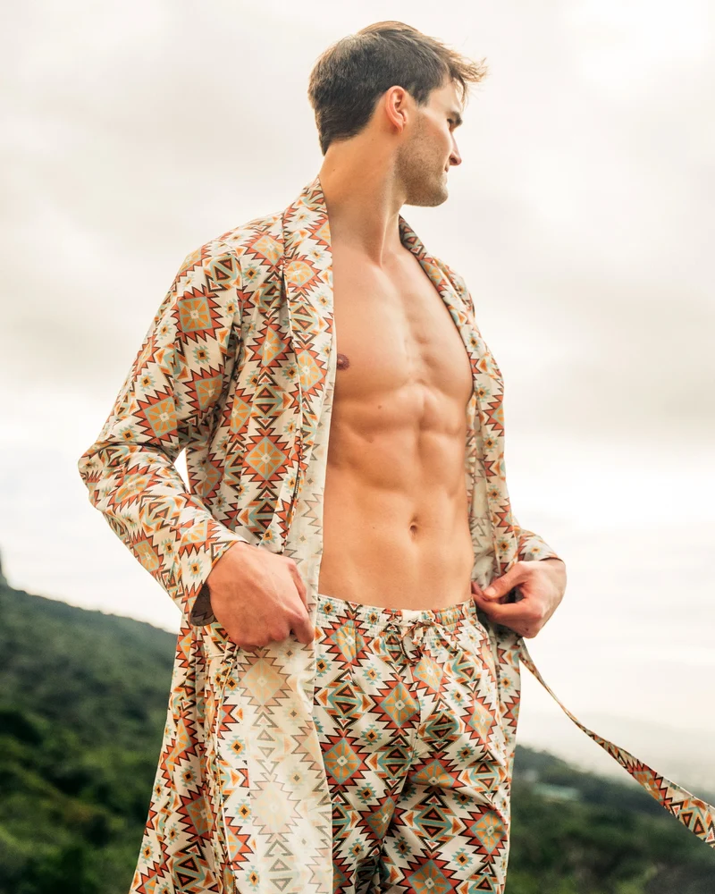 Men's dressing gown – Aztec