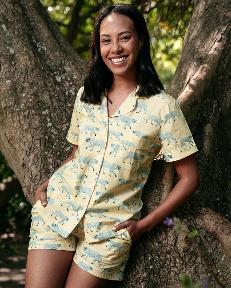 Women's short pyjamas – Cheetah Soleil