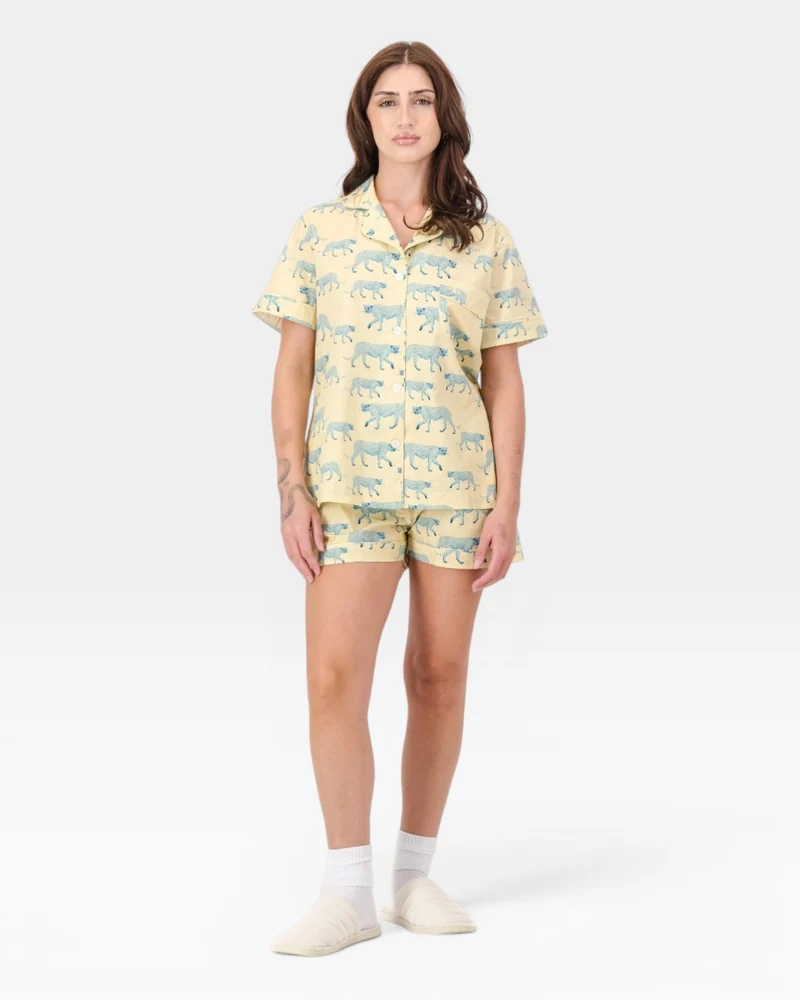 Women's short pyjamas – Cheetah Soleil