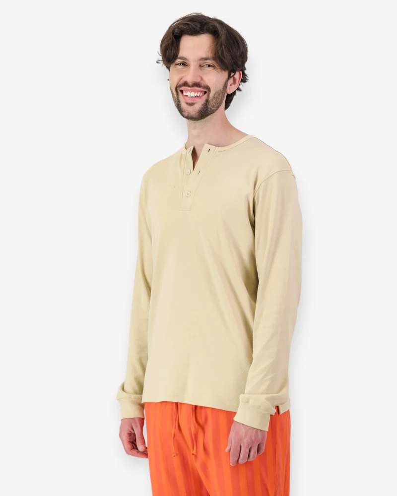 Men's Henley shirt - Stone
