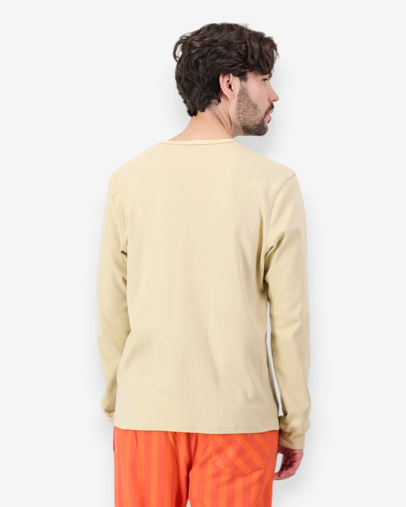 Men's Henley shirt - Stone
