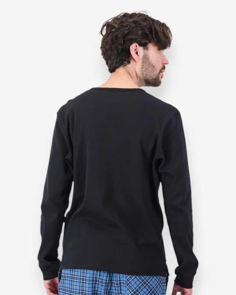 Men's Henley shirt - Black