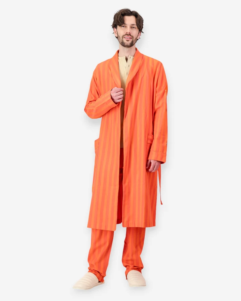 Men's Flannel Dressing Gown – Yoko Red