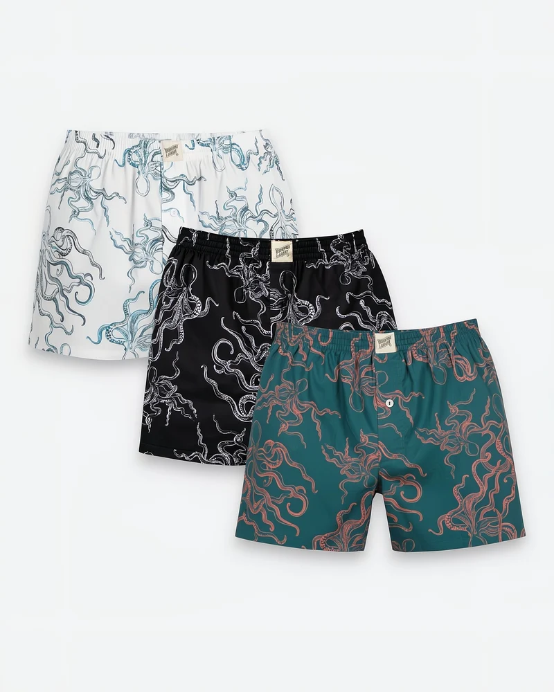 Men's Boxers Bundle - Octopus