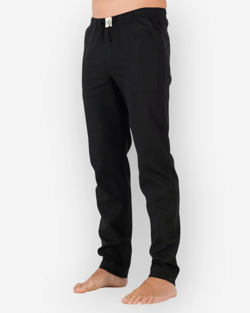 Men's Black Linen Pants