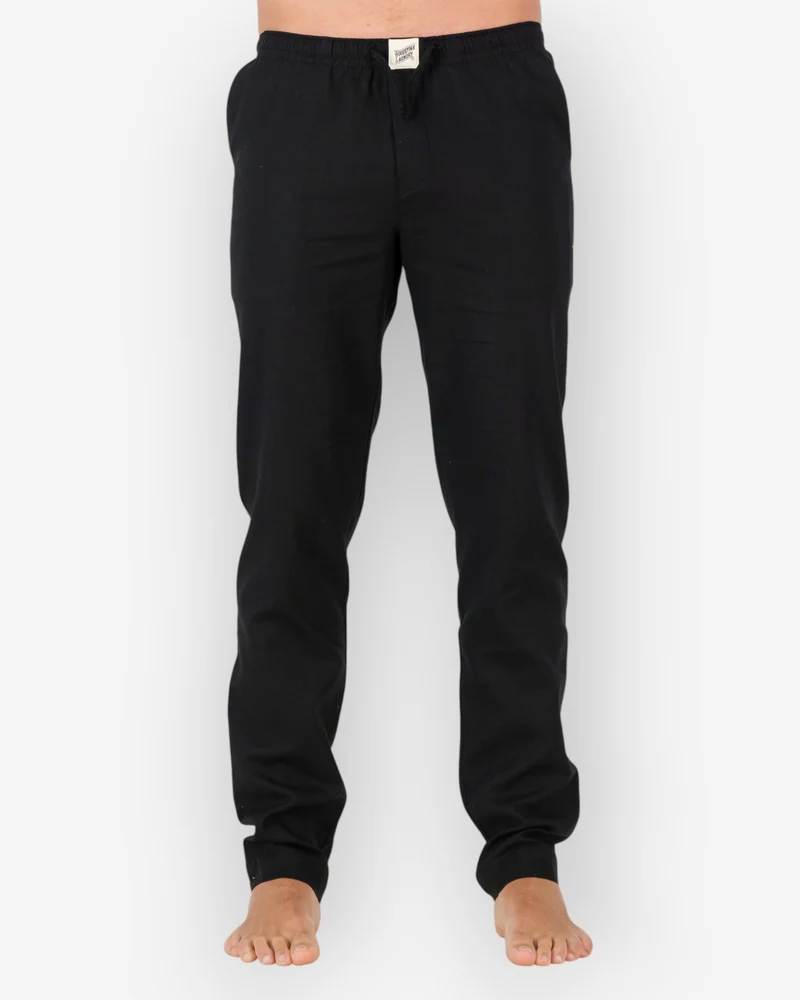 Men's Black Linen Pants
