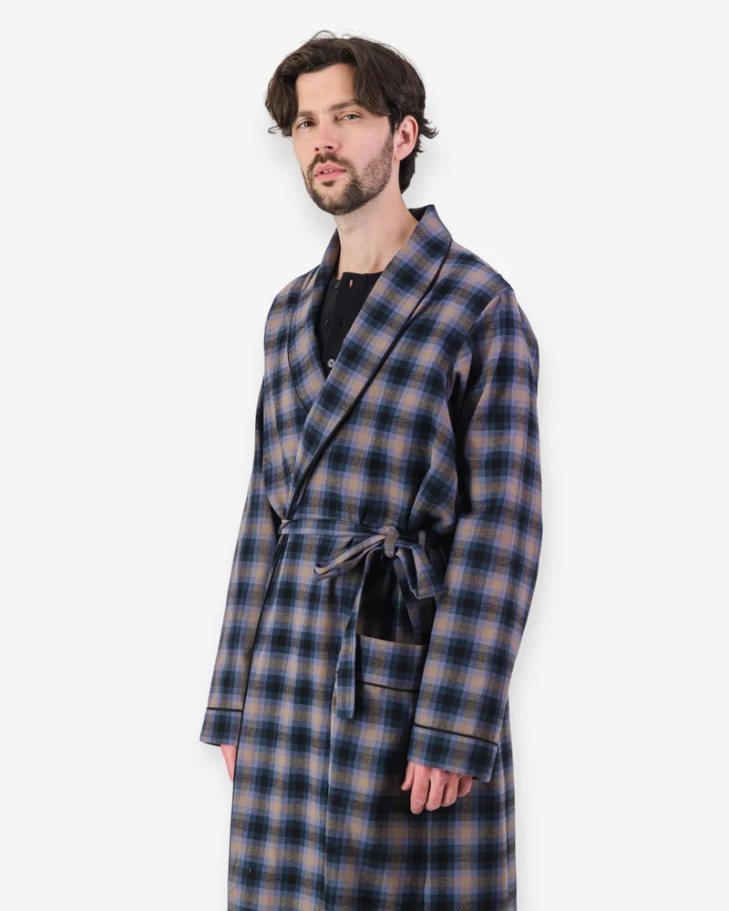 Men's Flannel Dressing Gown - Yorke