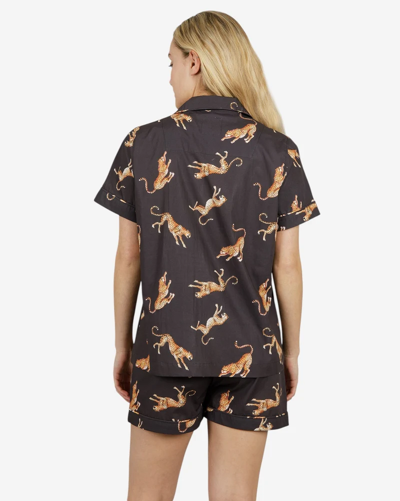 Women's short pyjamas – Jumping Cheetah