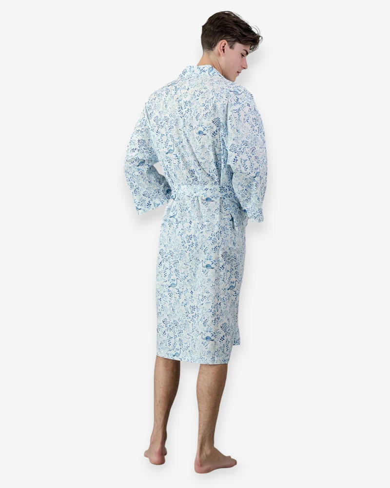 Kimono - Blue Summer vines