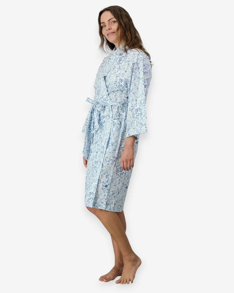 Kimono - Blue Summer vines