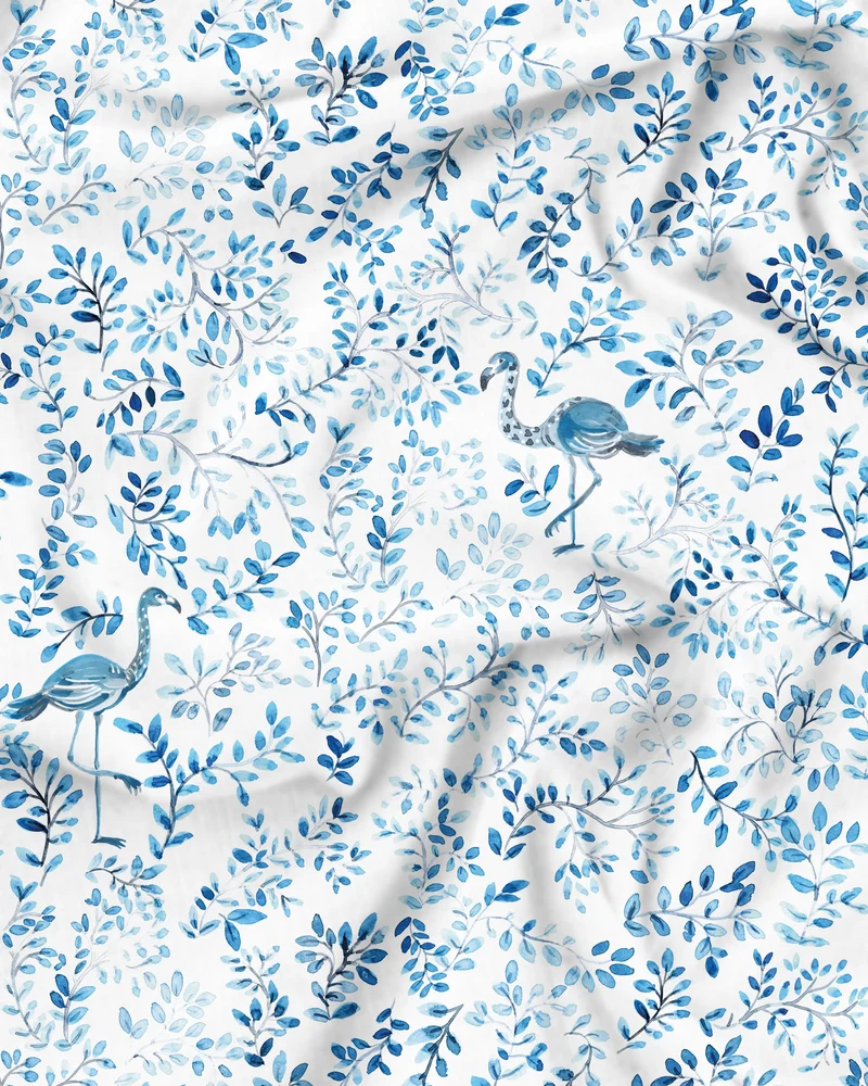 Kimono - Blue Summer vines