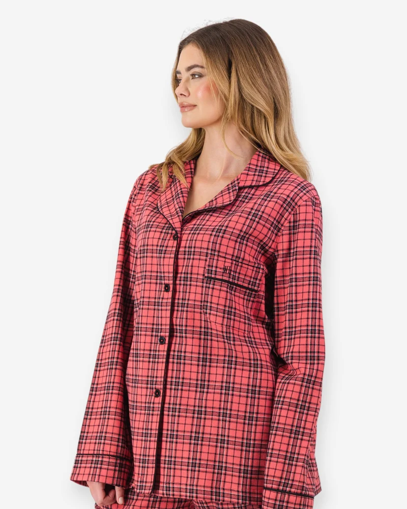 Women's Flannel Pyjamas - Camden Red