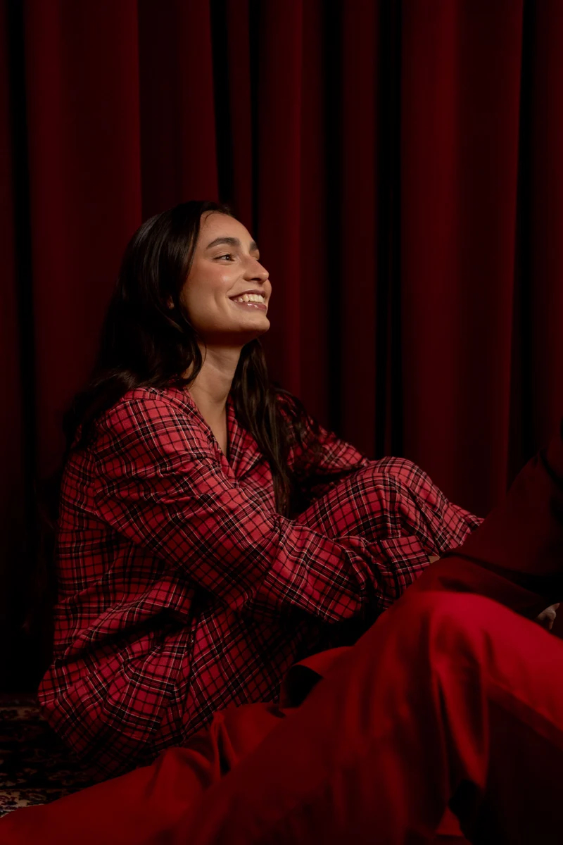 Women's Flannel Pyjamas - Camden Red