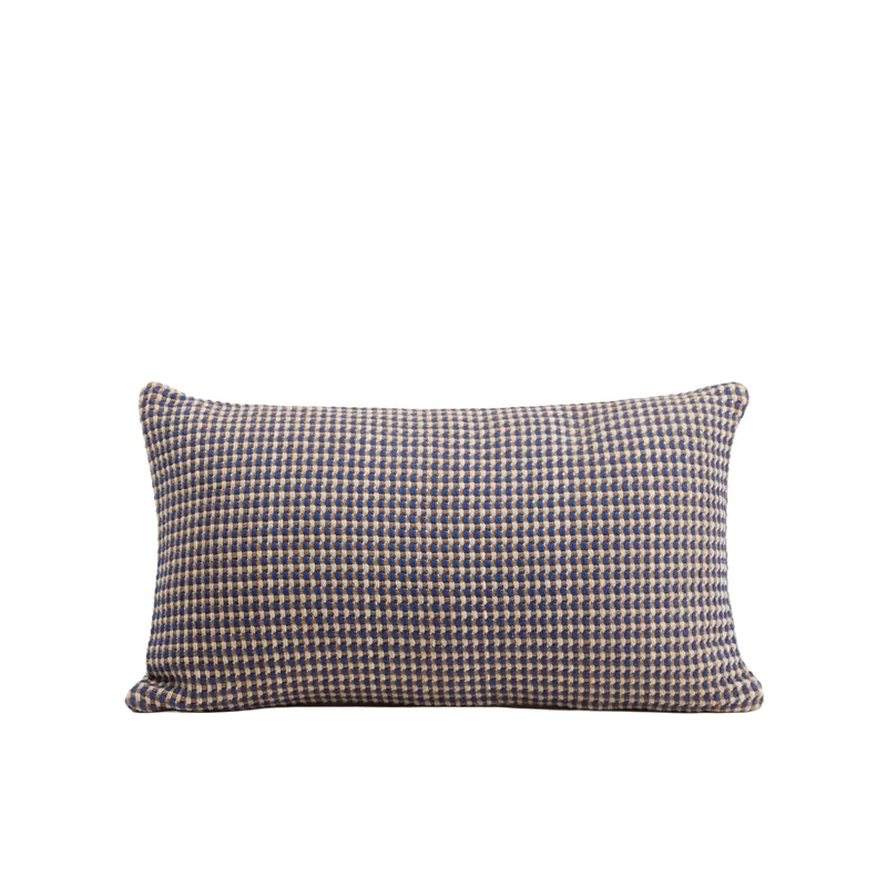 Housse de coussin MIKENO bleu et naturel