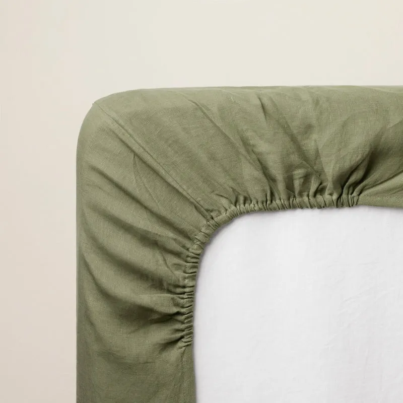 Drap Housse CARLINA kaki grisé