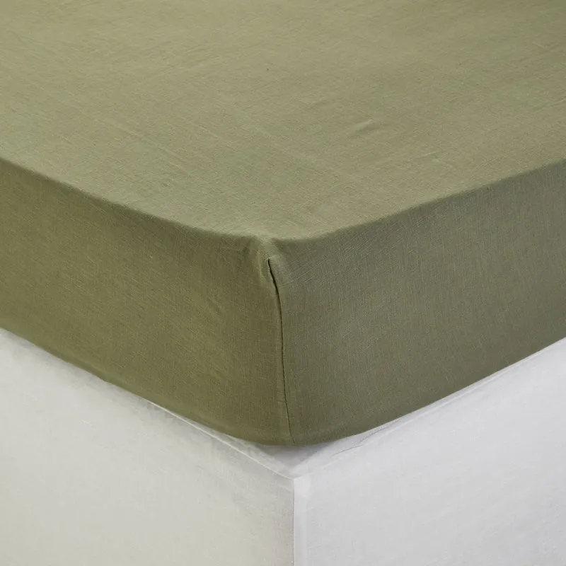 Drap Housse CARLINA kaki grisé