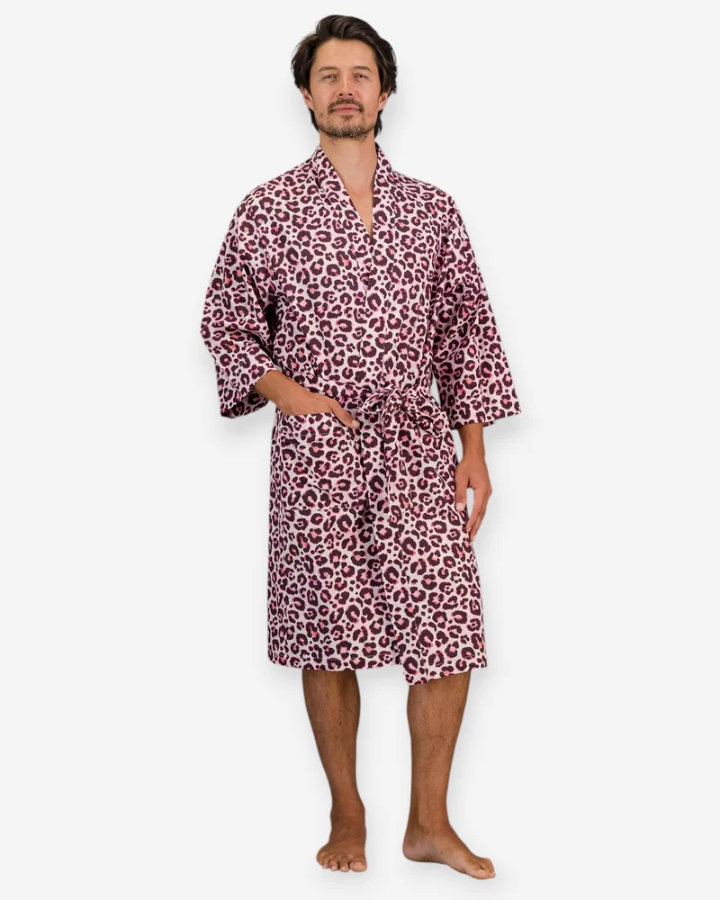 Kimono - Leopard Pink