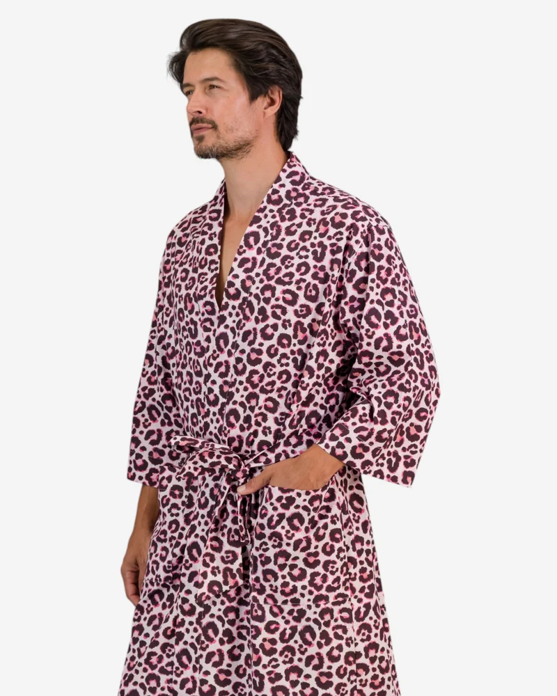 Kimono - Leopard Pink