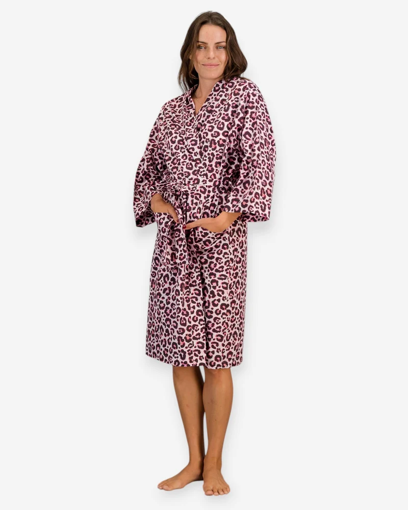 Kimono - Leopard Pink