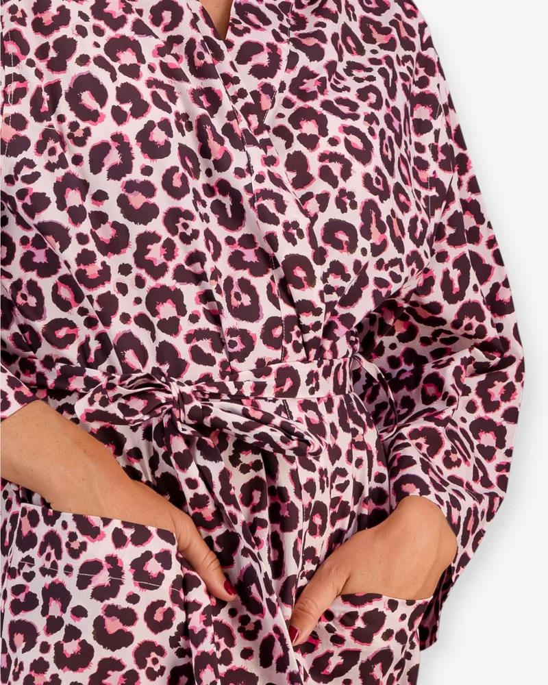 Kimono - Leopard Pink