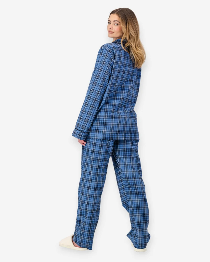 Women's Flannel Pyjamas - Camden Blue