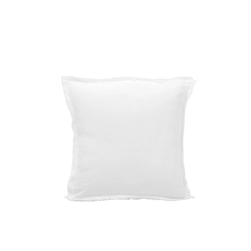 Lot de 2 taies d'oreiller LOU blanc coton
