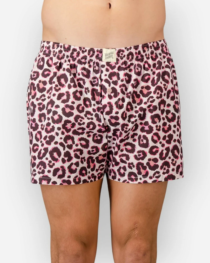 Men's Boxer Shorts – Leopard Pink