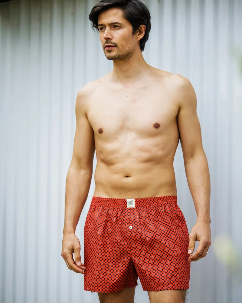 Men's Boxer Shorts – Poppy Red