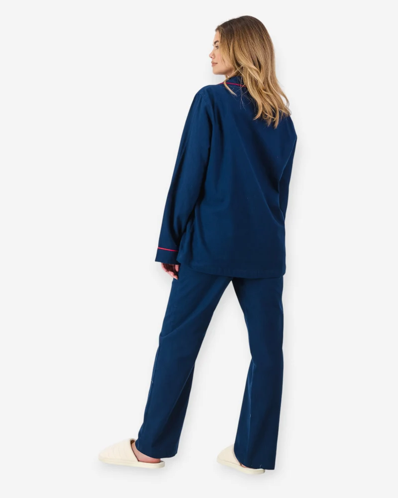 Women's Flannel Pyjamas – Dark Navy