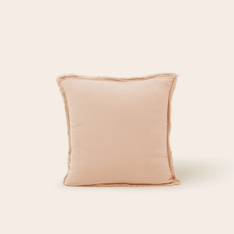 Taie d'oreiller LOU pêche rosé