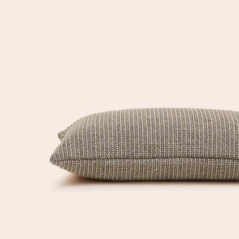 Housse de coussin TEORA vert et ivoire