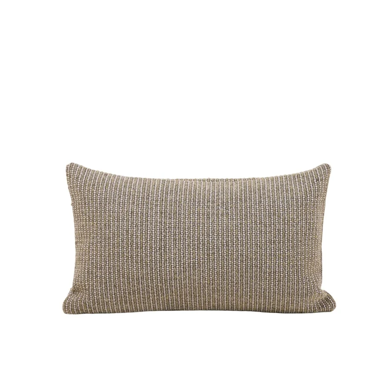 Housse de coussin TEORA vert et ivoire