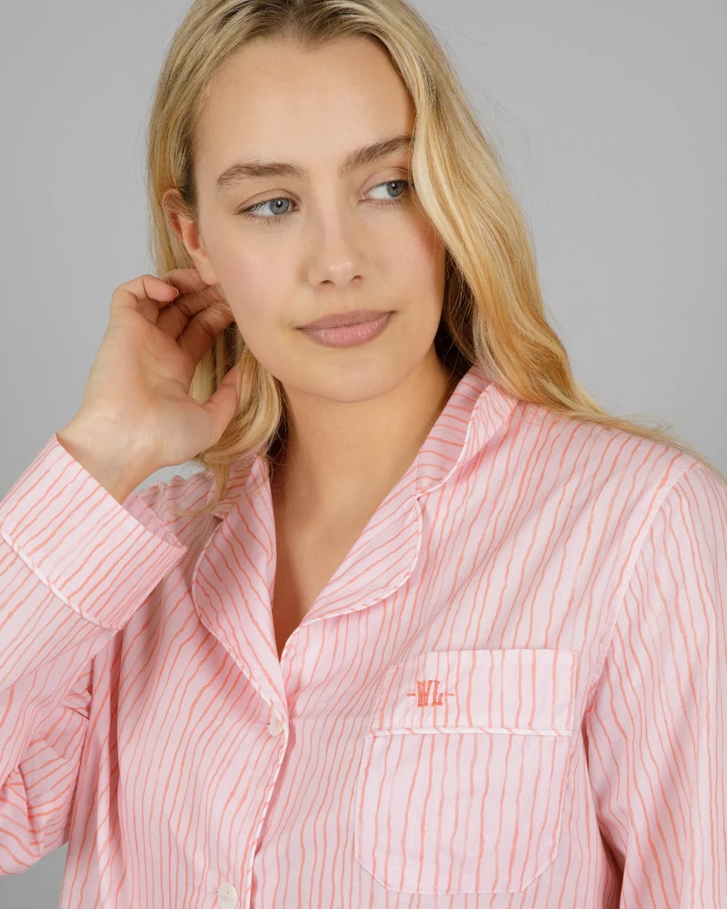 Pink Stripe Pyjamas - Shaky Pink