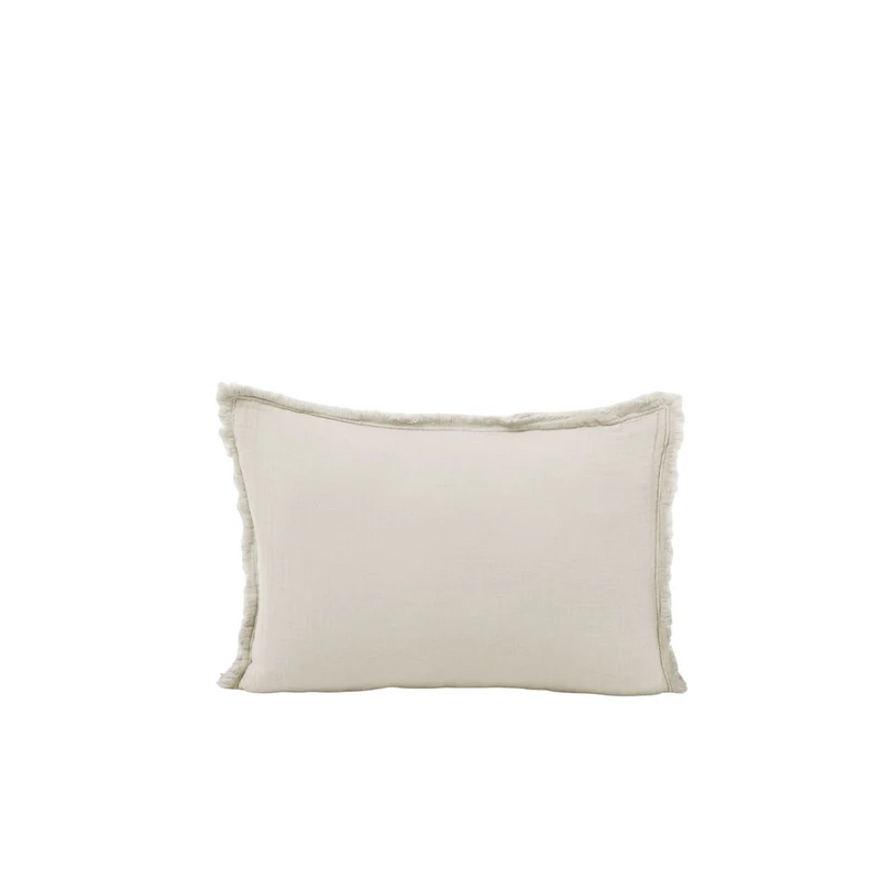 Lot de 2 taies d'oreiller LOU ficelle
