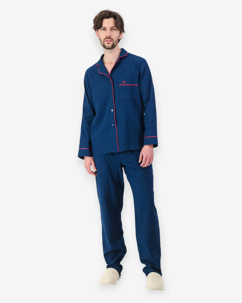 Men's Flannel Pyjamas – Dark Navy
