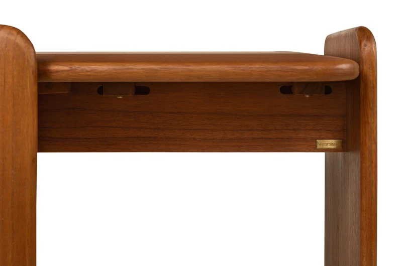 Casa Padrino Luxus Konsole Braun 155 x 50 x H. 80 cm - Massivholz Konsolentisch im warmen Bernsteinton mit weich gerundeten Formen - Luxus Möbel