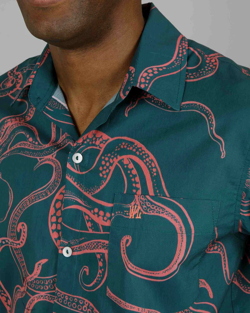 Men's Summer Shirt – Octopus Pink