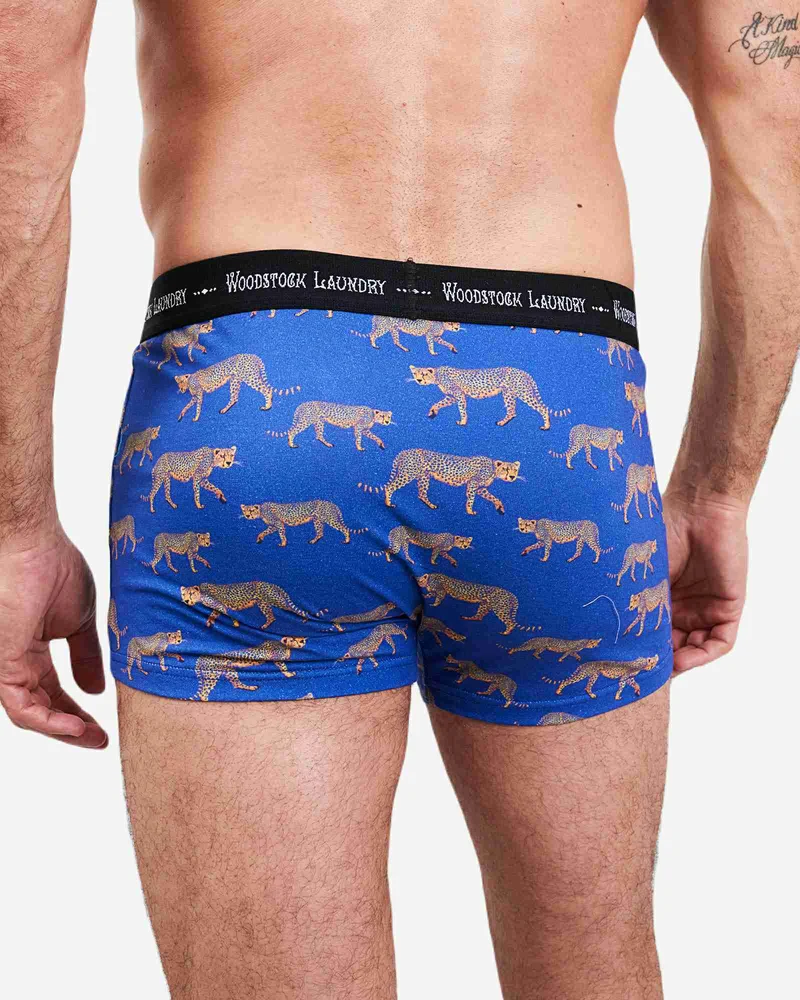 Men's Boxer Briefs – Blue Cheetah